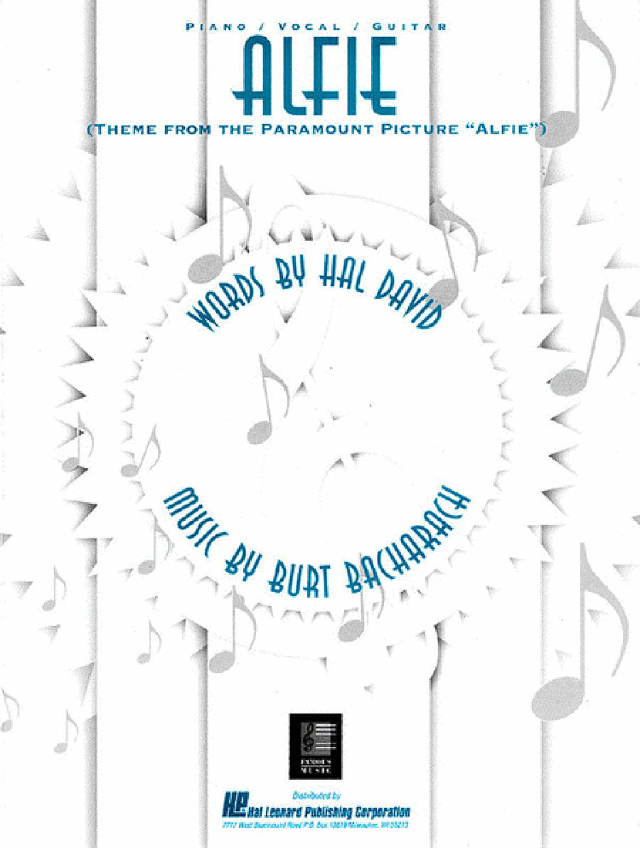 Alfie (Theme From The Paramount Picture, Alfie) Piano, Vocal, Guitar scores gallery preview page 1