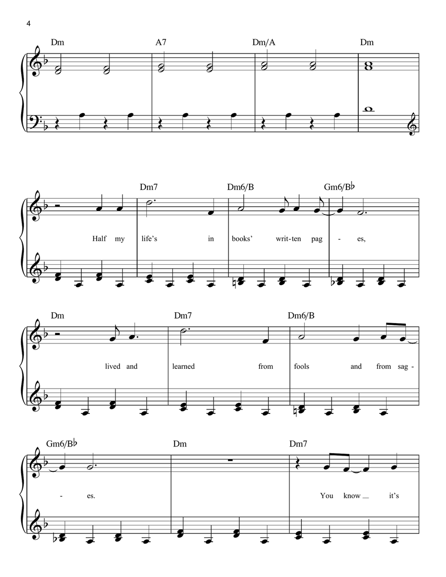 Dream On Easy Piano scores gallery preview page 4