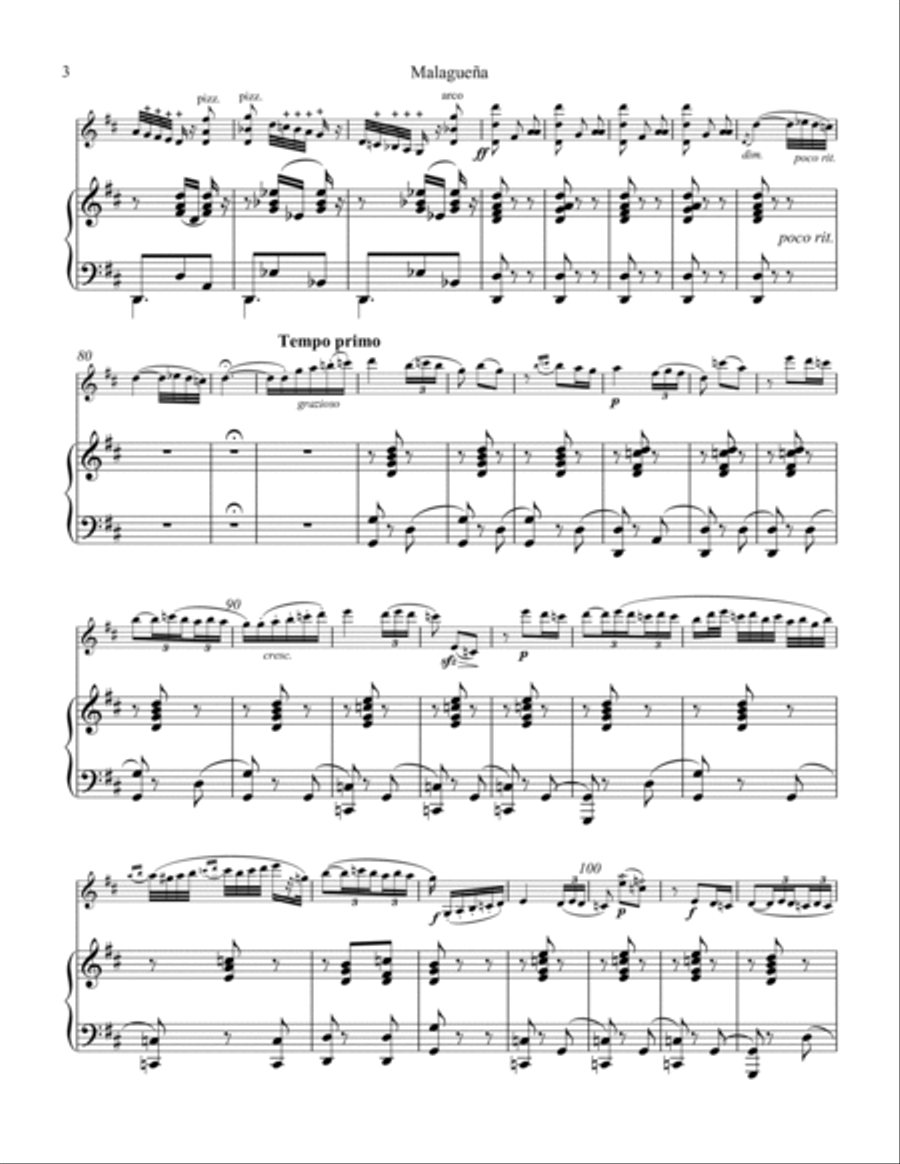 4 Spanish Dances by Sarasate for violin and piano Violin Solo scores gallery preview page 4