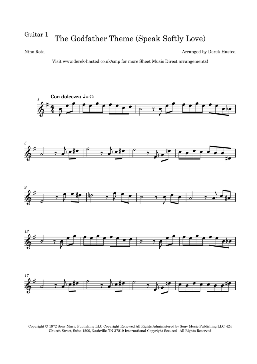 The Godfather (love Theme) Guitar scores gallery preview page 4