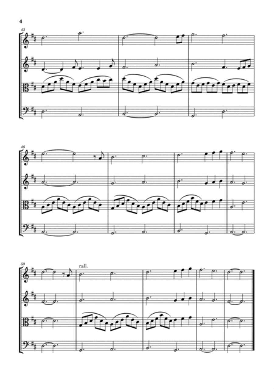 Can't Help Falling In Love String Quartet scores gallery preview page 4