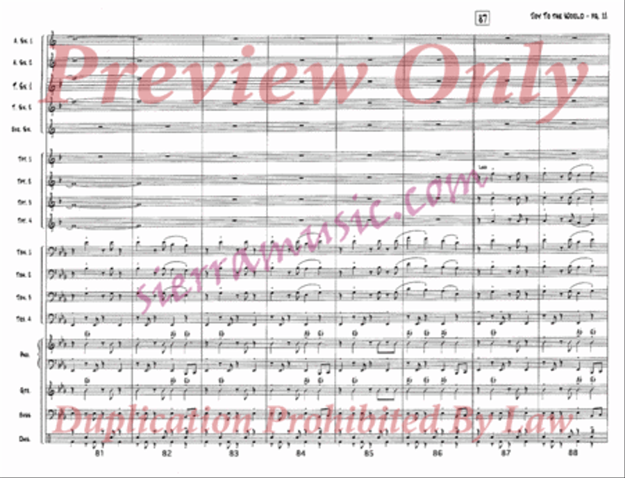Joy to the World Jazz Ensemble scores gallery preview page 12