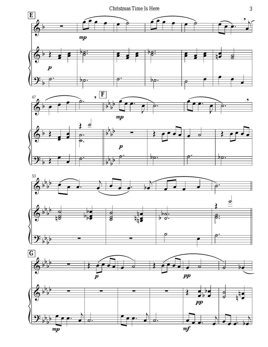 Christmas Time Is Here Flute Solo scores gallery preview page 5