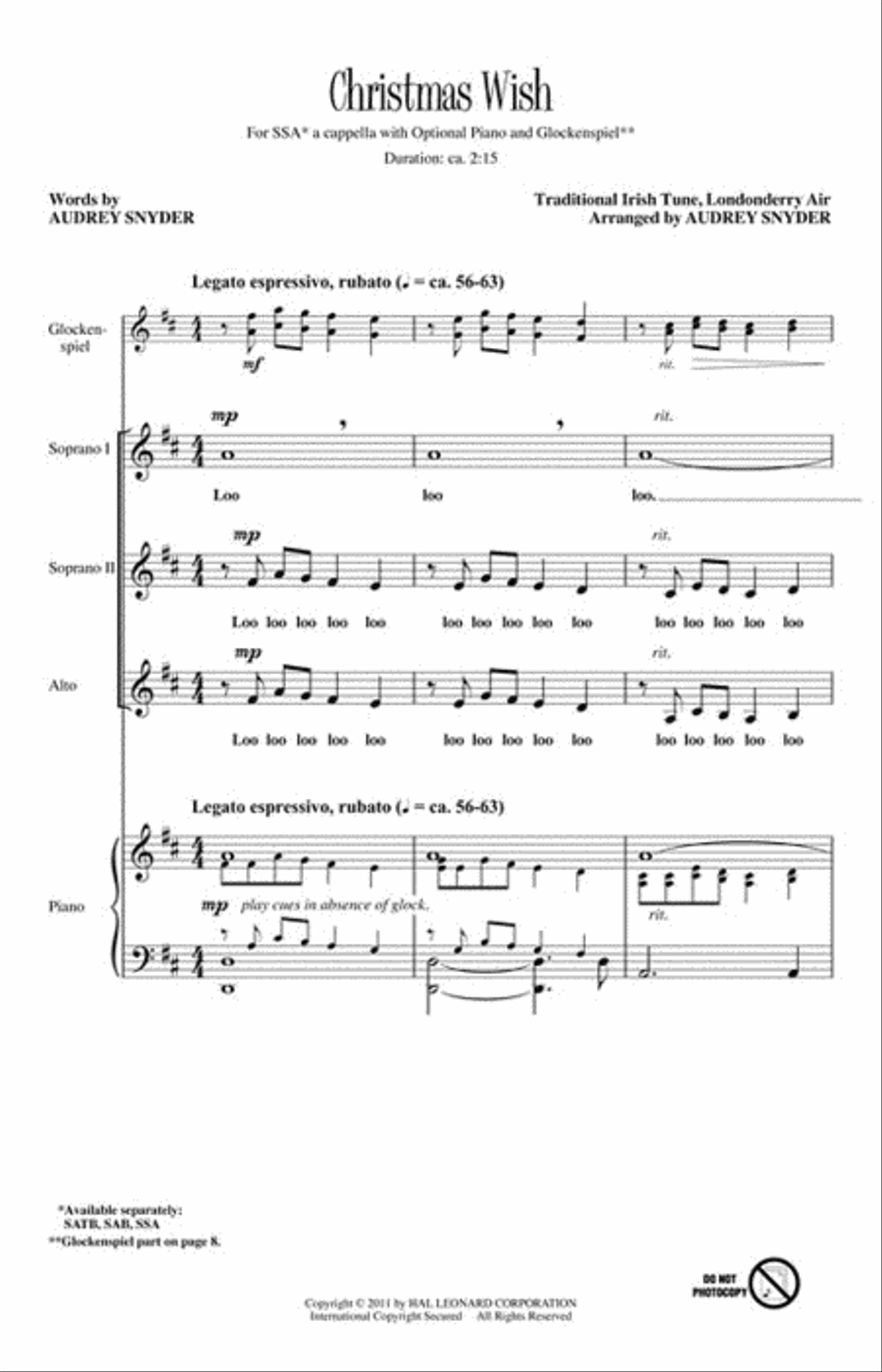 Christmas Wish Christmas Wish SSA scores gallery preview page 2