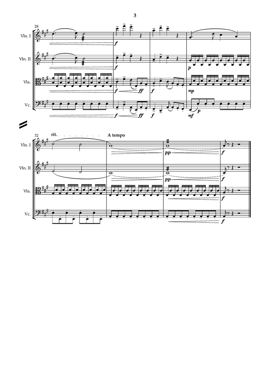 Tautiška Giesmė Tautiška Giesmė String Quartet scores gallery preview page 5