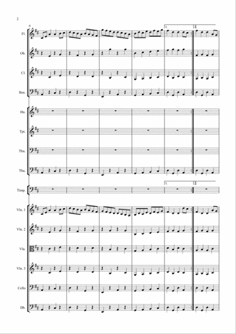 Sailor's Hornpipe for School Orchestra Full Orchestra scores gallery preview page 2