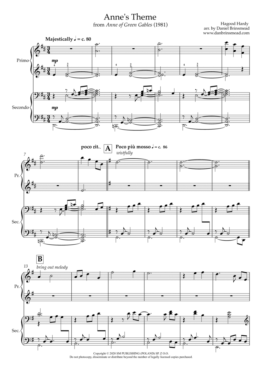 Anne Of Green Gables 1 Piano, 4-Hands scores gallery preview page 1