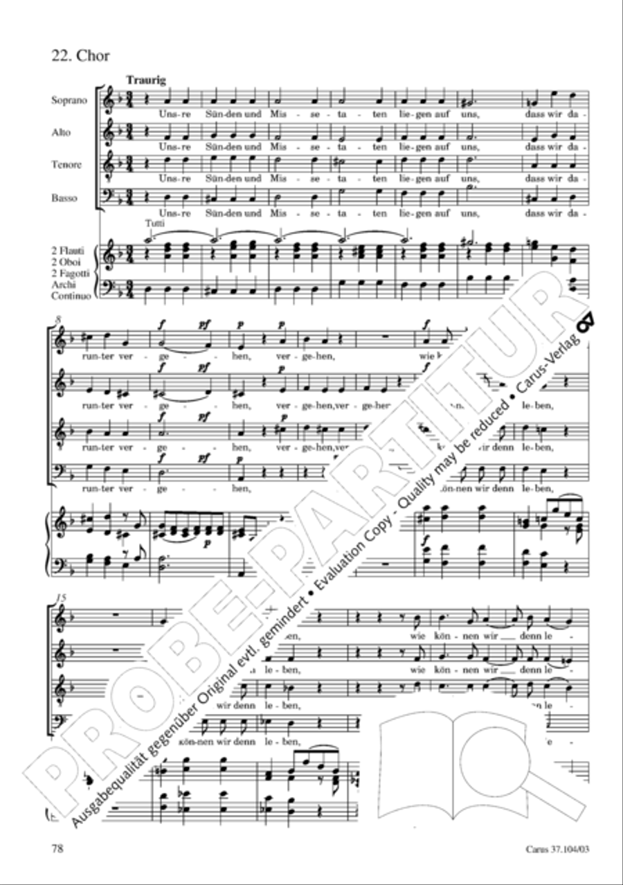 Ein Lammlein geht und tragt die Schuld 4-Part scores gallery preview page 79
