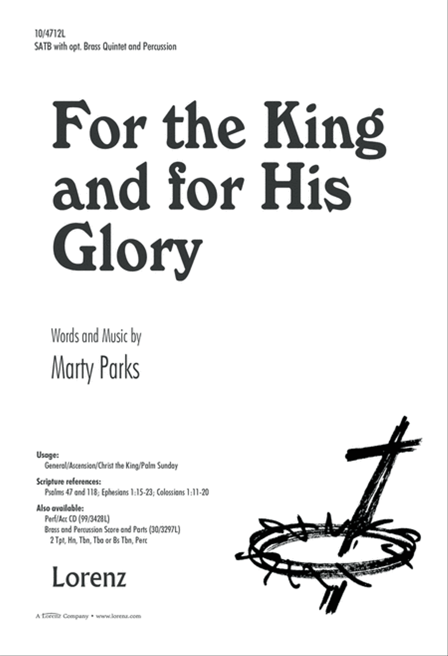 For the King and for His Glory 4-Part scores gallery preview page 1
