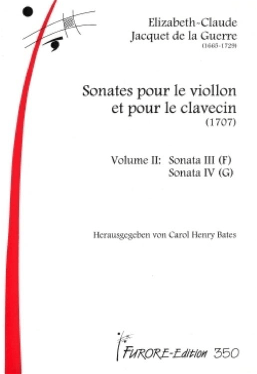 Sonates pour le Viollon et pour le clavecin. Vol 2: Sonata III (F), Sonata IV (G) Violin scores gallery preview page 1