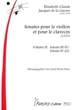 Book cover for Sonates pour le Viollon et pour le clavecin. Vol 2: Sonata III (F), Sonata IV (G)