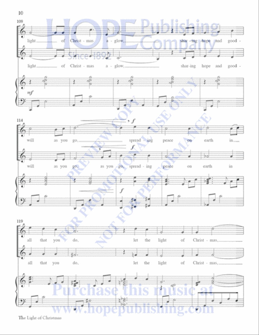 The Light of Christmas The Light of Christmas Handbell Choir scores gallery preview page 10