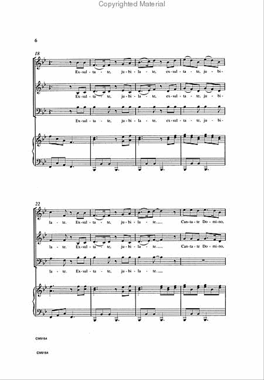 Exsultate, Jubilate 3-Part scores gallery preview page 3