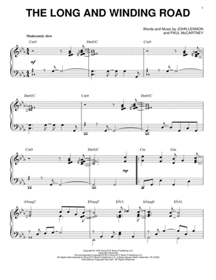 Book cover for The Long And Winding Road [Jazz version] (arr. Brent Edstrom)