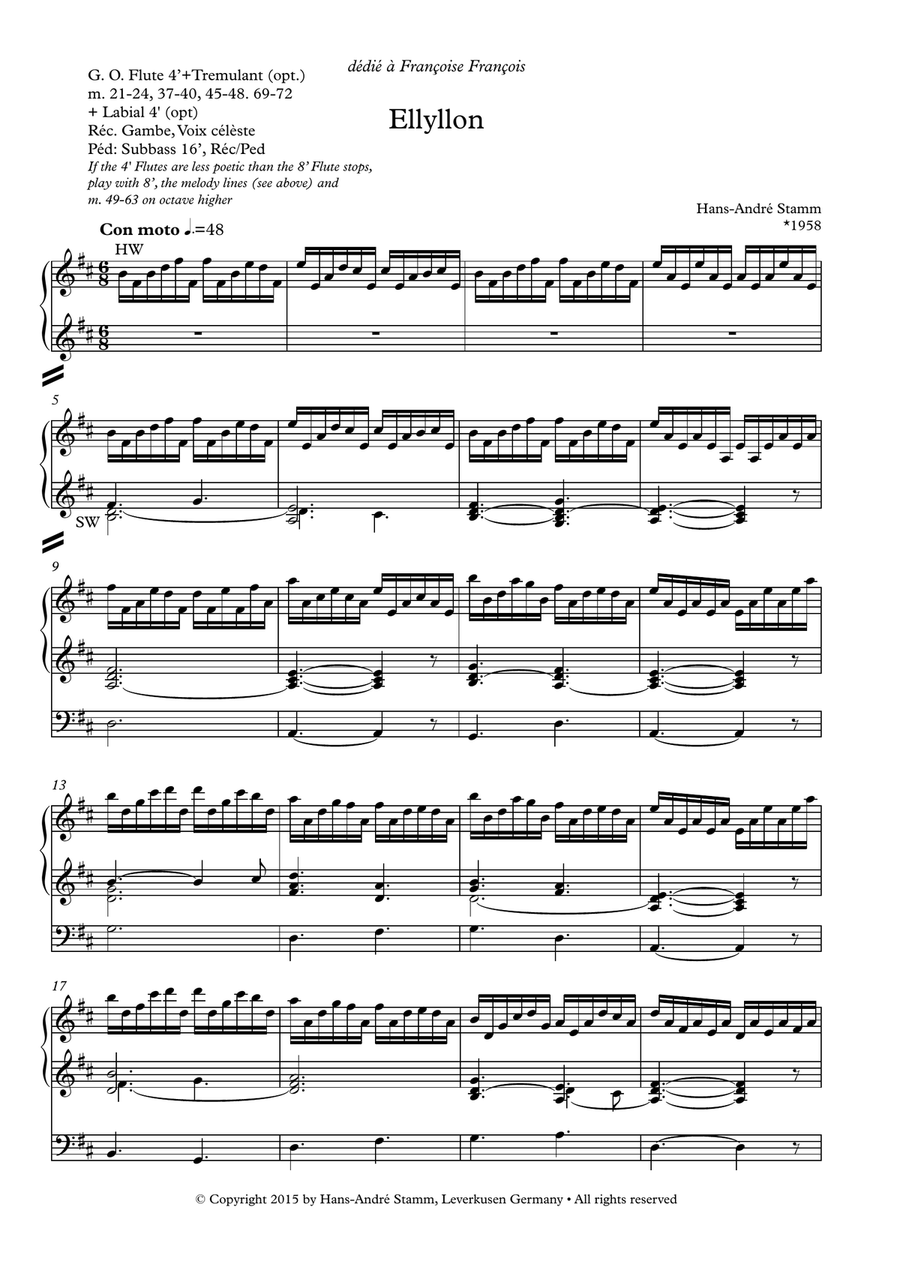 Ellyllon for organ Organ Solo scores gallery preview page 2