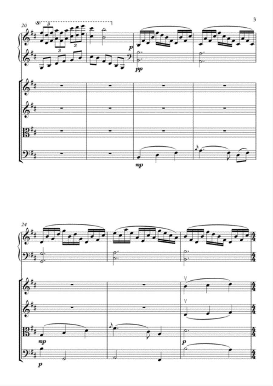 Sentimentale et Passionnée Piano Quartet scores gallery preview page 4