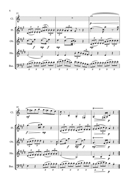 Clarinet Quintet K. 581 - Allegro con variationi (Full Score and Parts) image number null