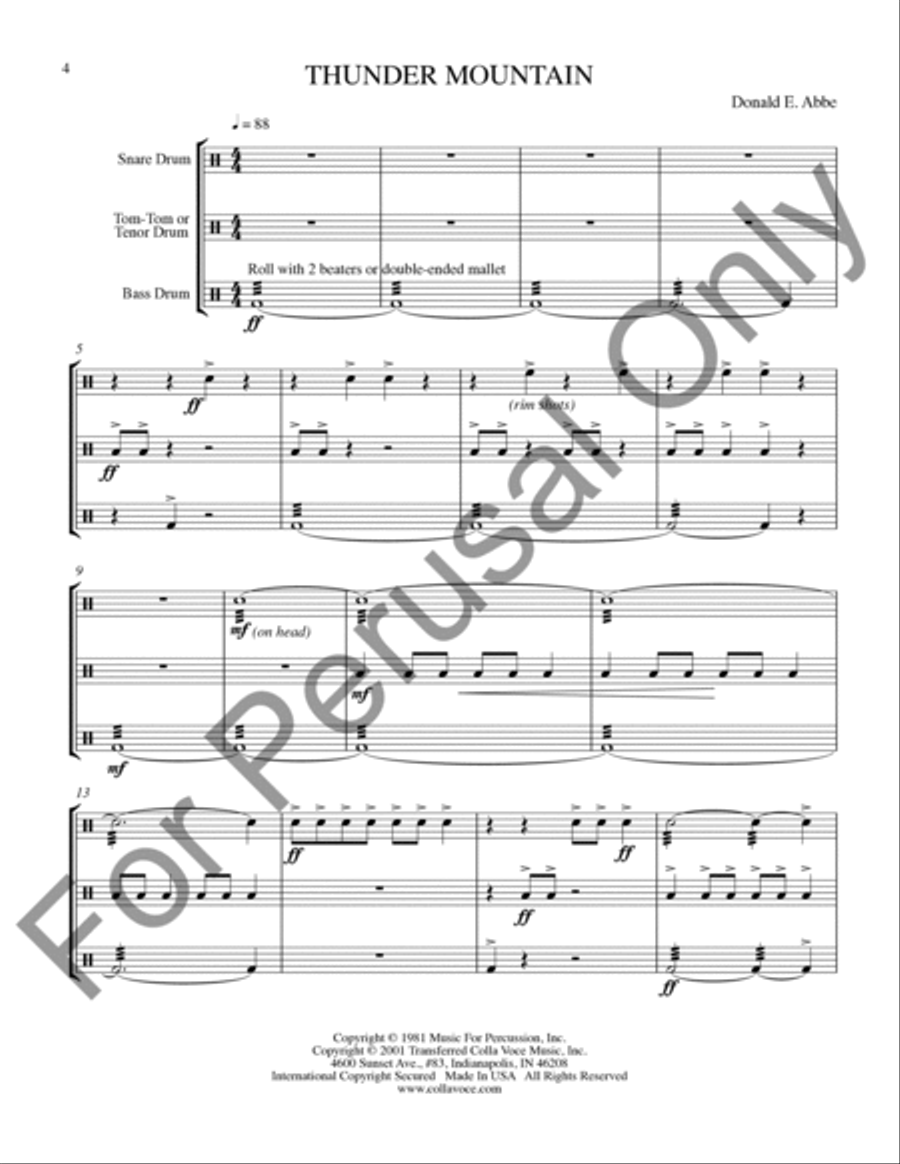 Ten Elementary Percussion Ensembles Percussion Ensemble scores gallery preview page 5