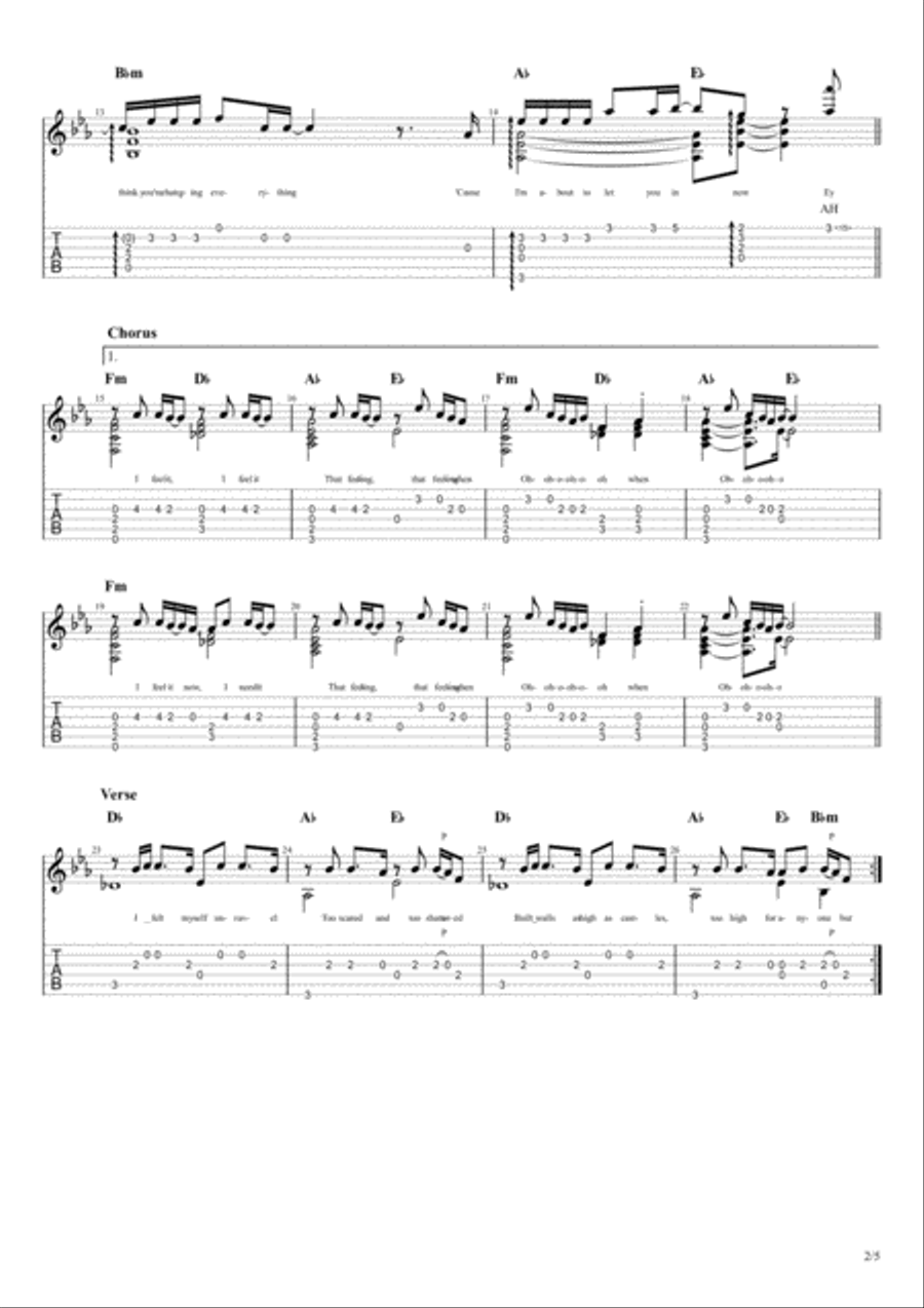 That Feeling When Guitar Tablature scores gallery preview page 2