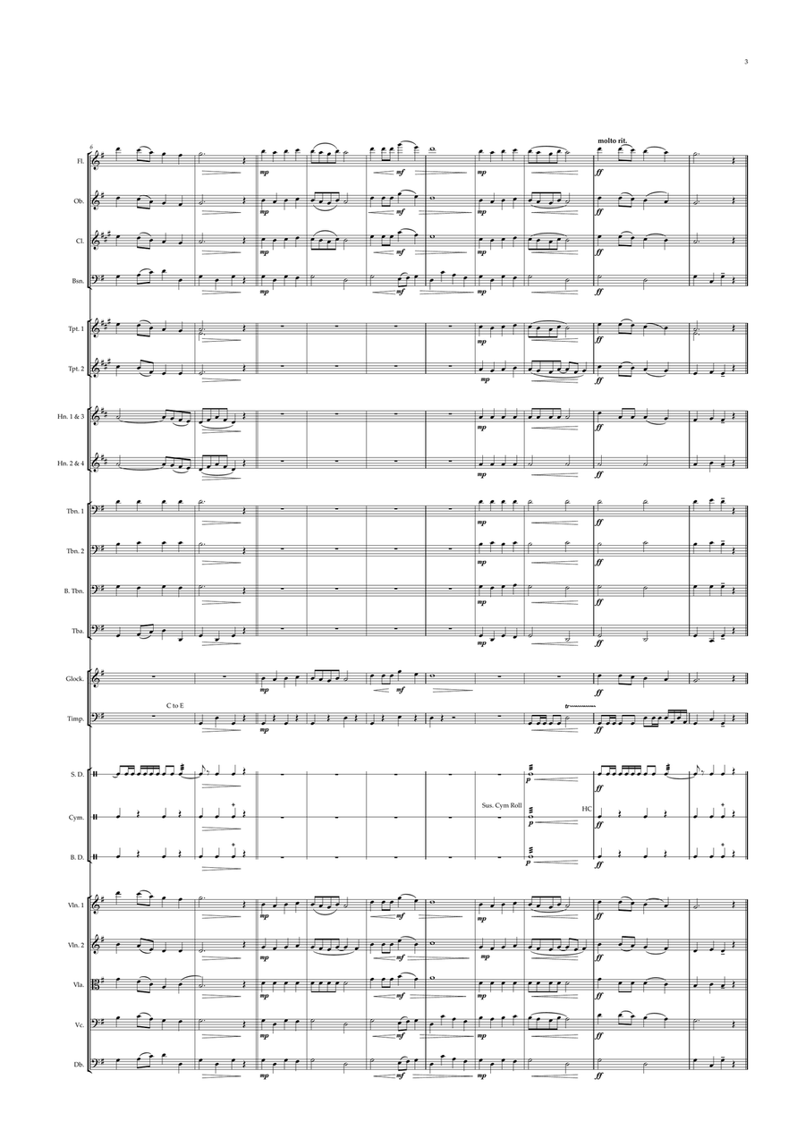 Malawian National Anthem for Symphony Orchestra (Olympic National Anthem Series) Full Orchestra scores gallery preview page 3