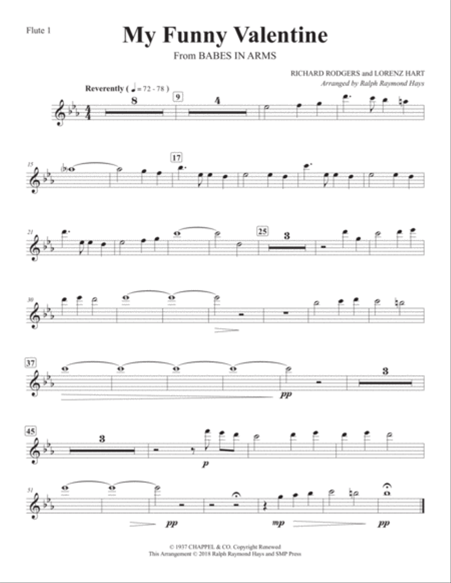 My Funny Valentine My Funny Valentine Flute Choir scores gallery preview page 4