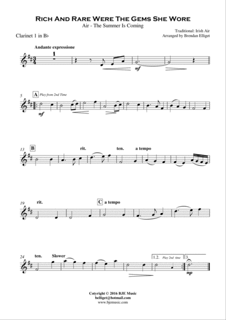 Rich and Rare Were The Gems She Wore - Vocal with Orchestra PDF Full Orchestra scores gallery preview page 5