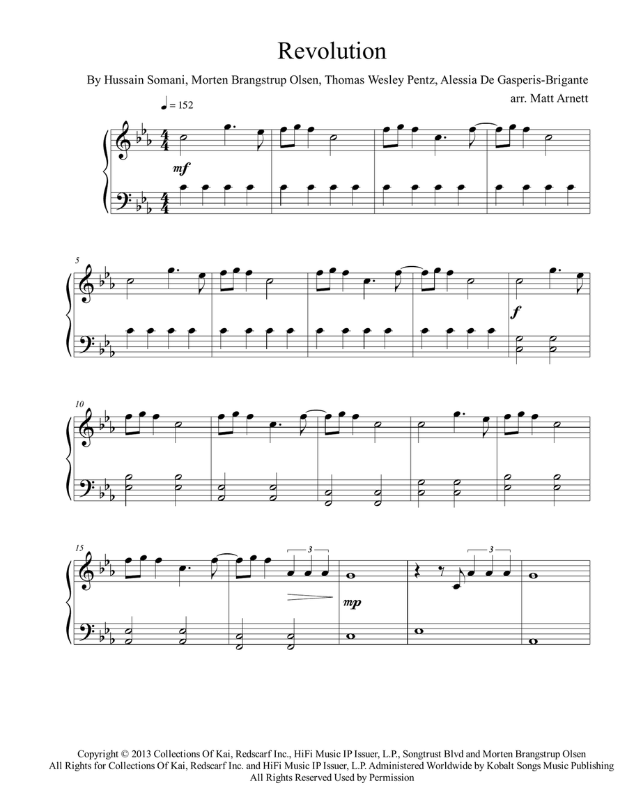 Revolution Piano Solo scores gallery preview page 1
