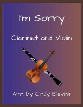 Book cover for I'm Sorry