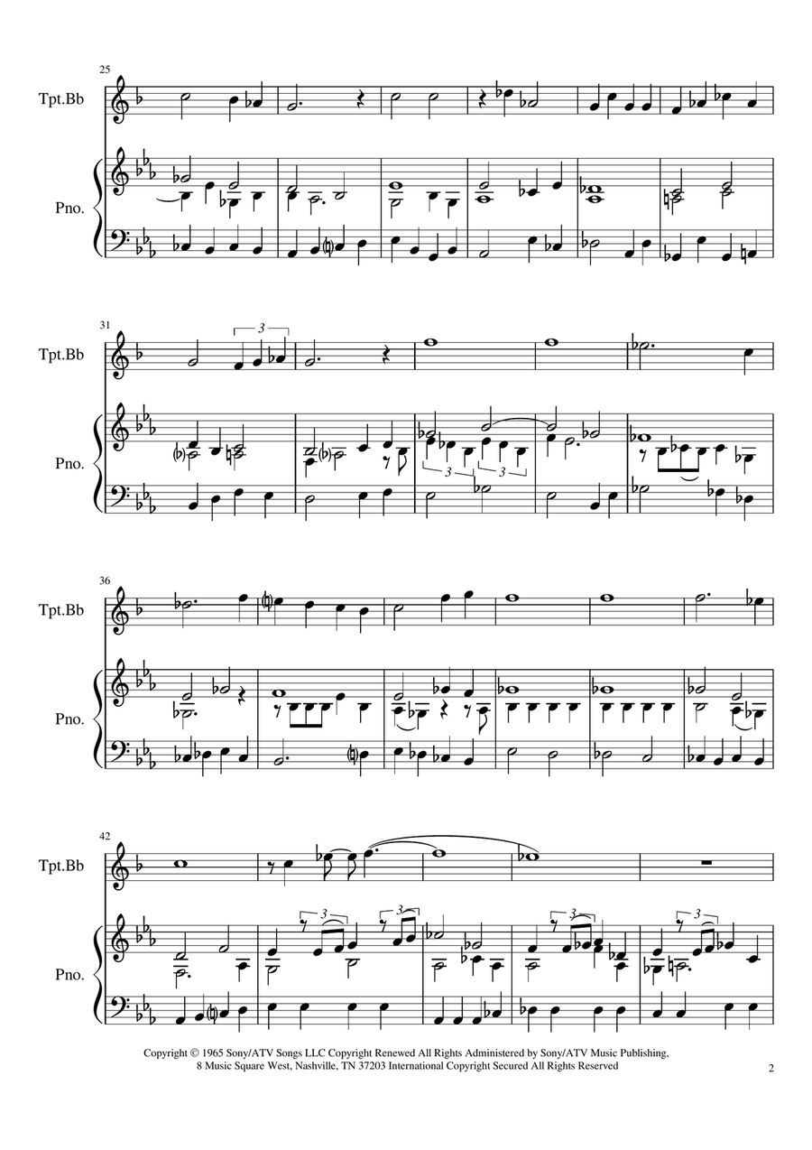 Michelle Michelle B-Flat Trumpet scores gallery preview page 3