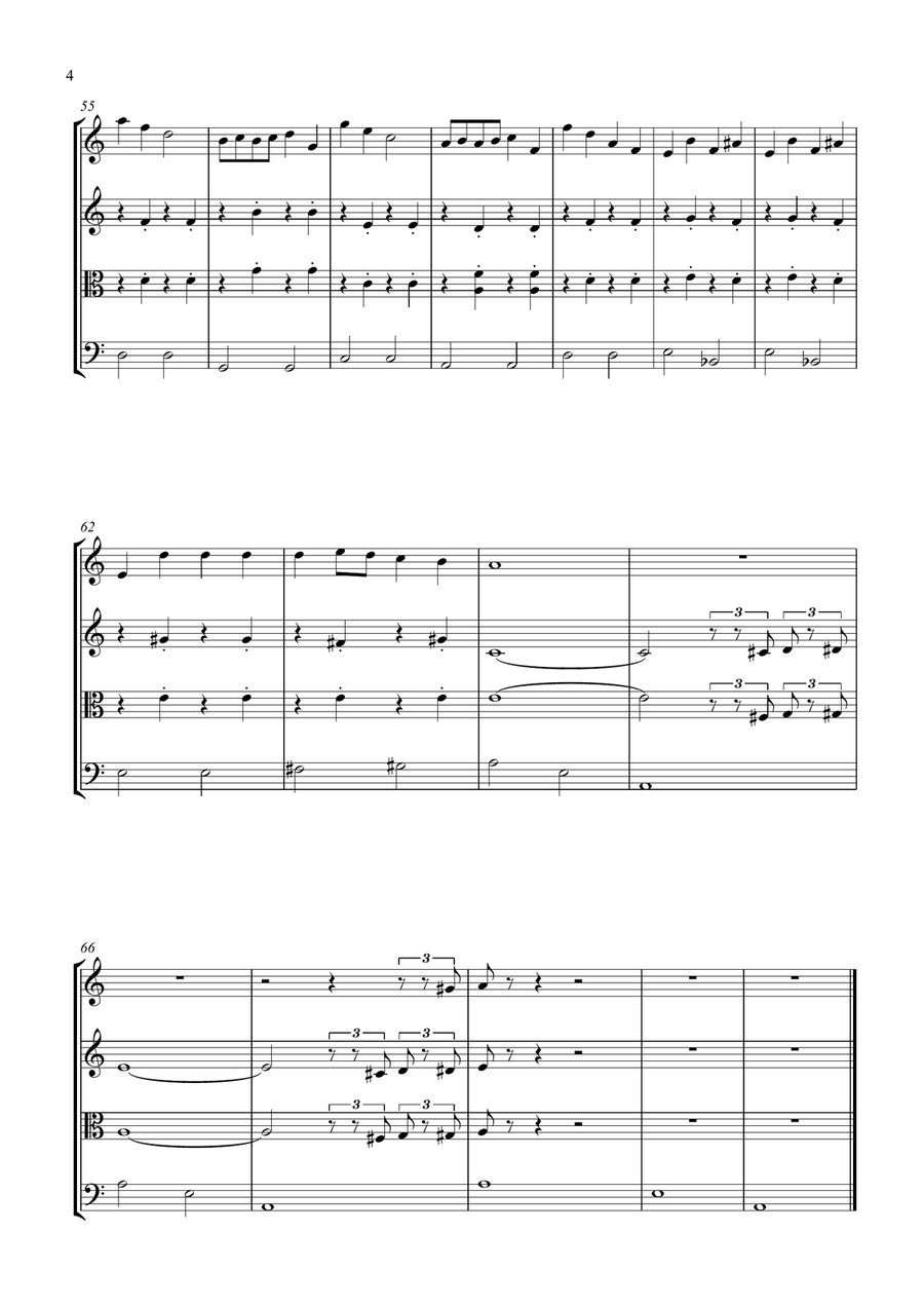 The Pink Panther from THE PINK PANTHER String Quartet scores gallery preview page 4