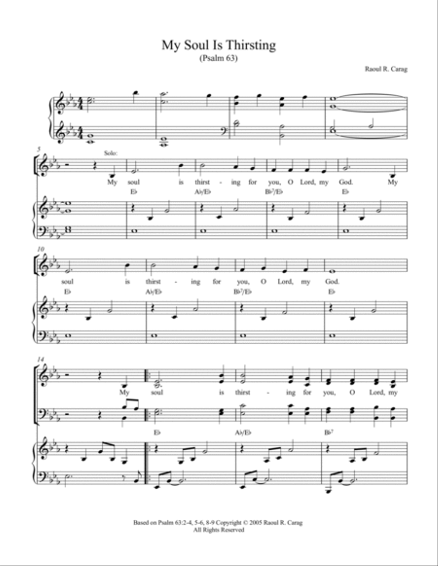 My Soul Is Thirsting (Psalm 63) 4-Part scores gallery preview page 2