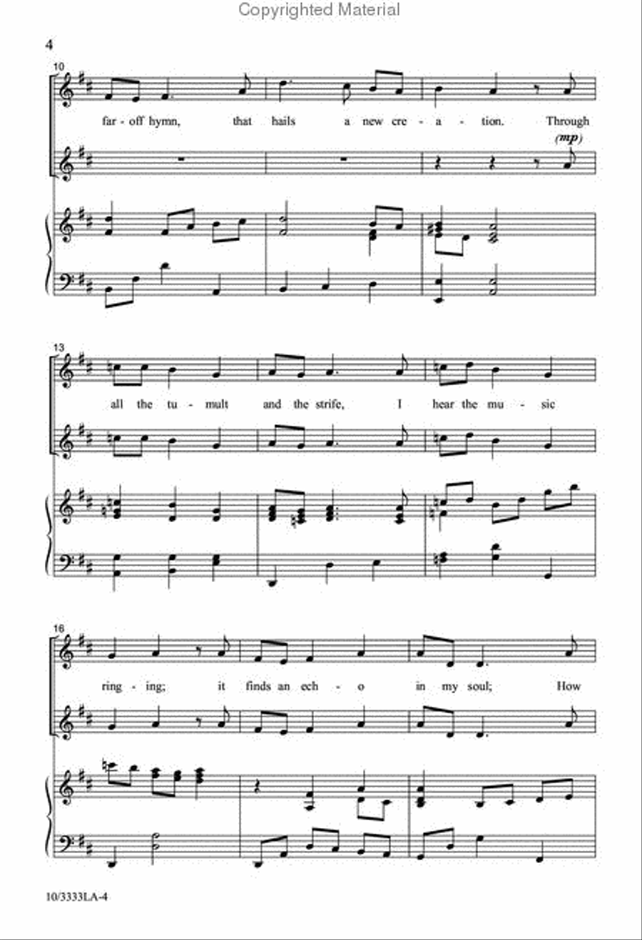 How Can I Keep From Singing? SSA scores gallery preview page 3