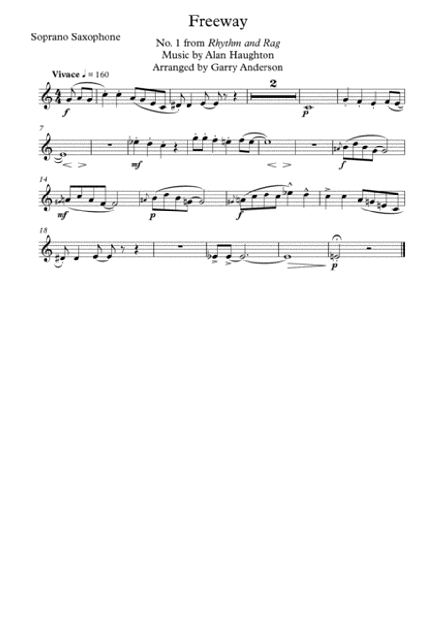Freeway - Sax Quartet Saxophone Quartet scores gallery preview page 3