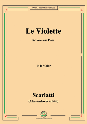 Scarlatti-Le Violette in B Major,from Pirro e Demetrio,for Voice&Piano