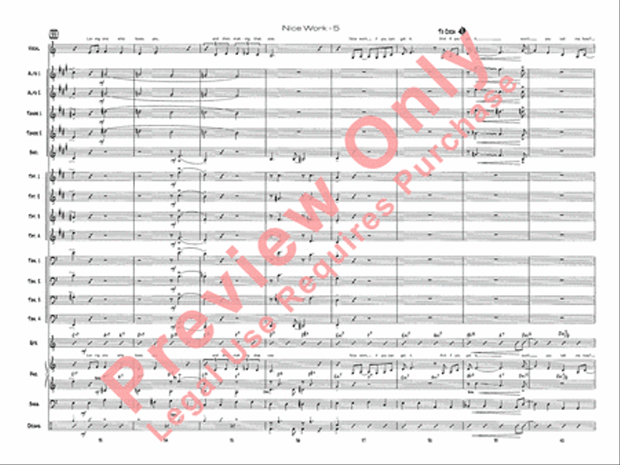 Nice Work If You Can Get It Jazz Ensemble scores gallery preview page 16
