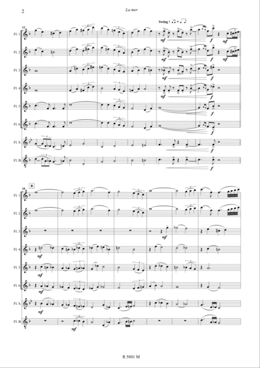 La Mer Flute scores gallery preview page 3
