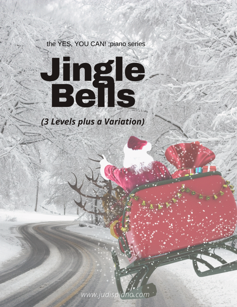 JINGLE BELLS (3 levels plus a Variation) Easy Piano scores gallery preview page 1