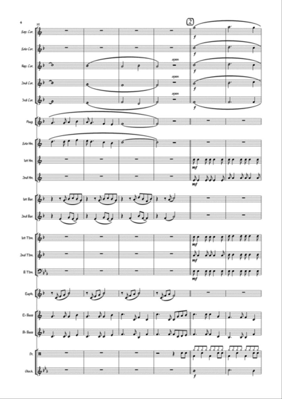 The Fields of Athenry - Brass Band Brass Band scores gallery preview page 6