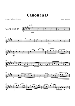 Book cover for Canon by Pachelbel - Clarinet Solo