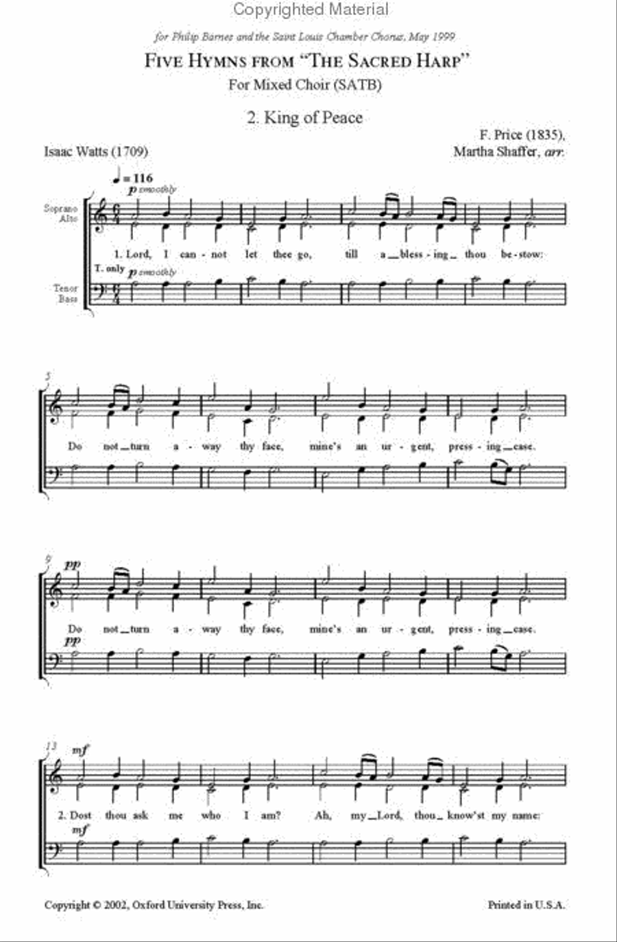 King of Peace King of Peace 4-Part scores gallery preview page 2