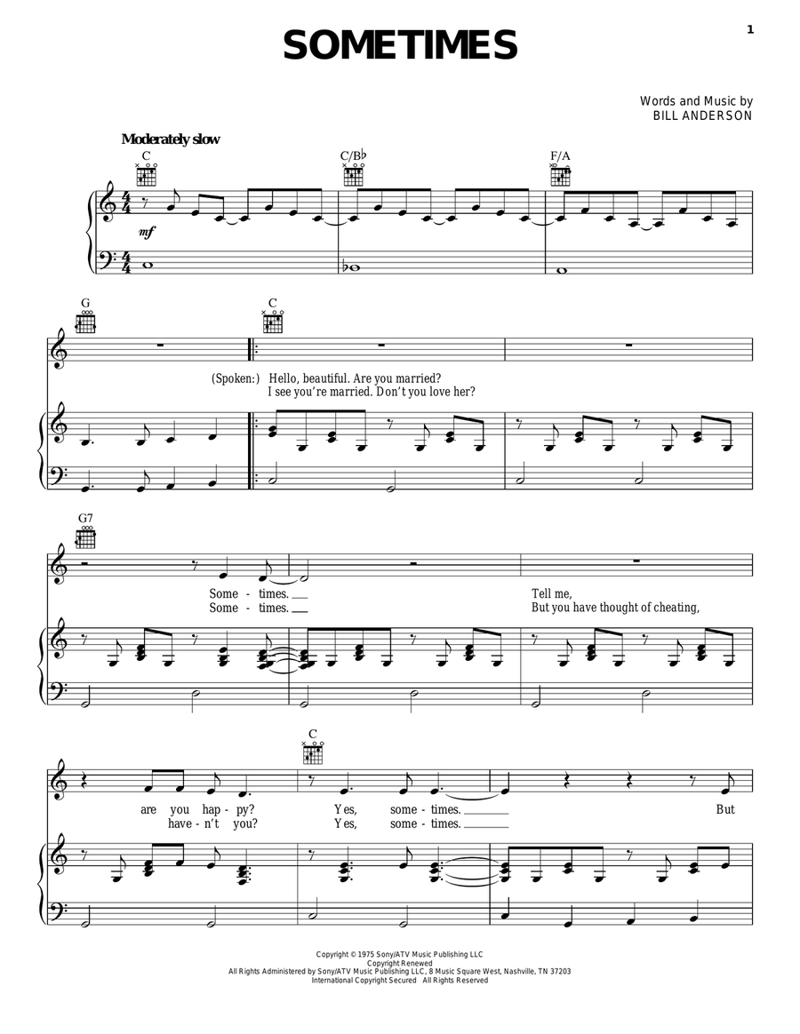 Sometimes Sometimes Acoustic Guitar scores gallery preview page 1