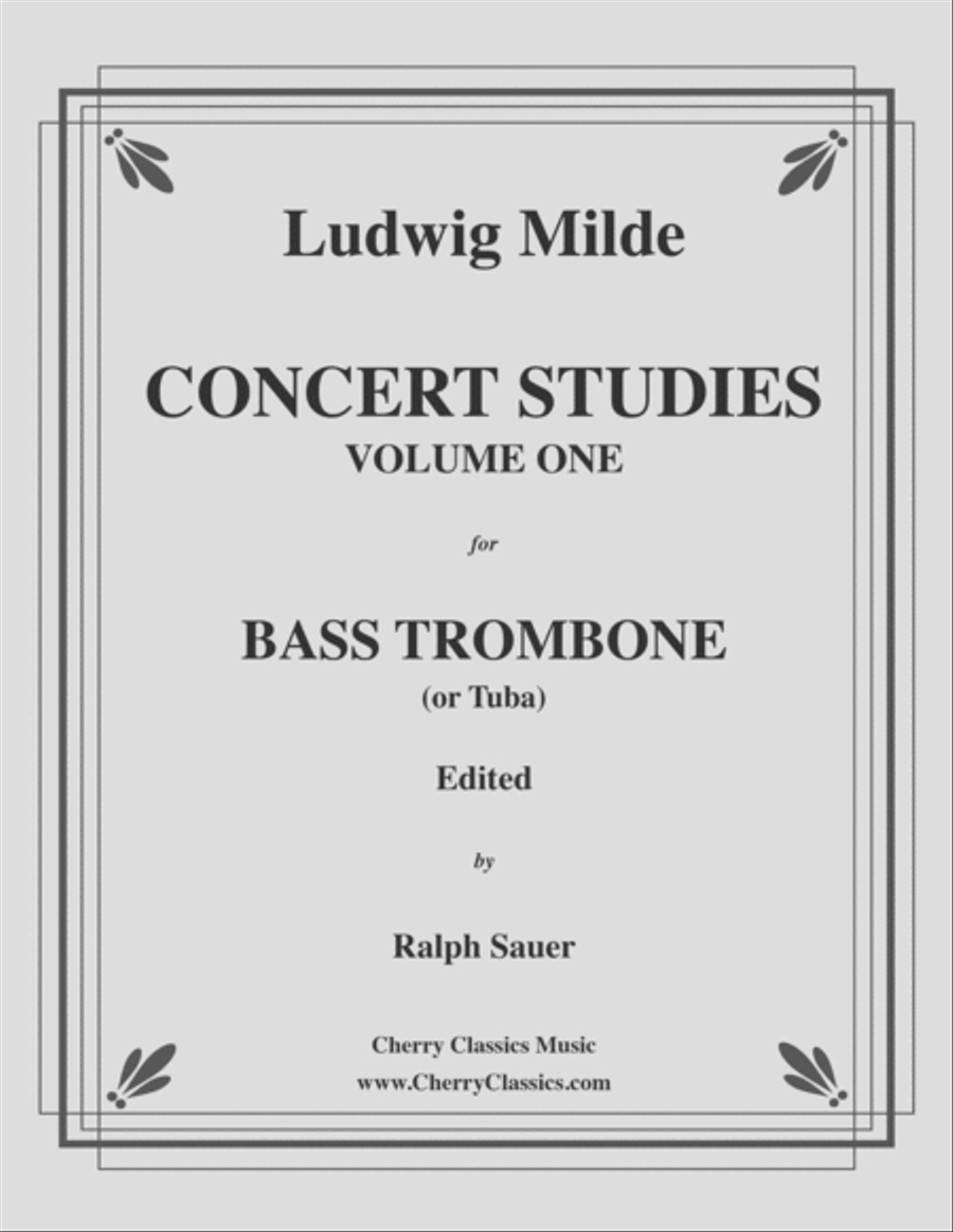 Concert Studies for Bass Trombone or Tuba Volume 1 Trombone scores gallery preview page 1