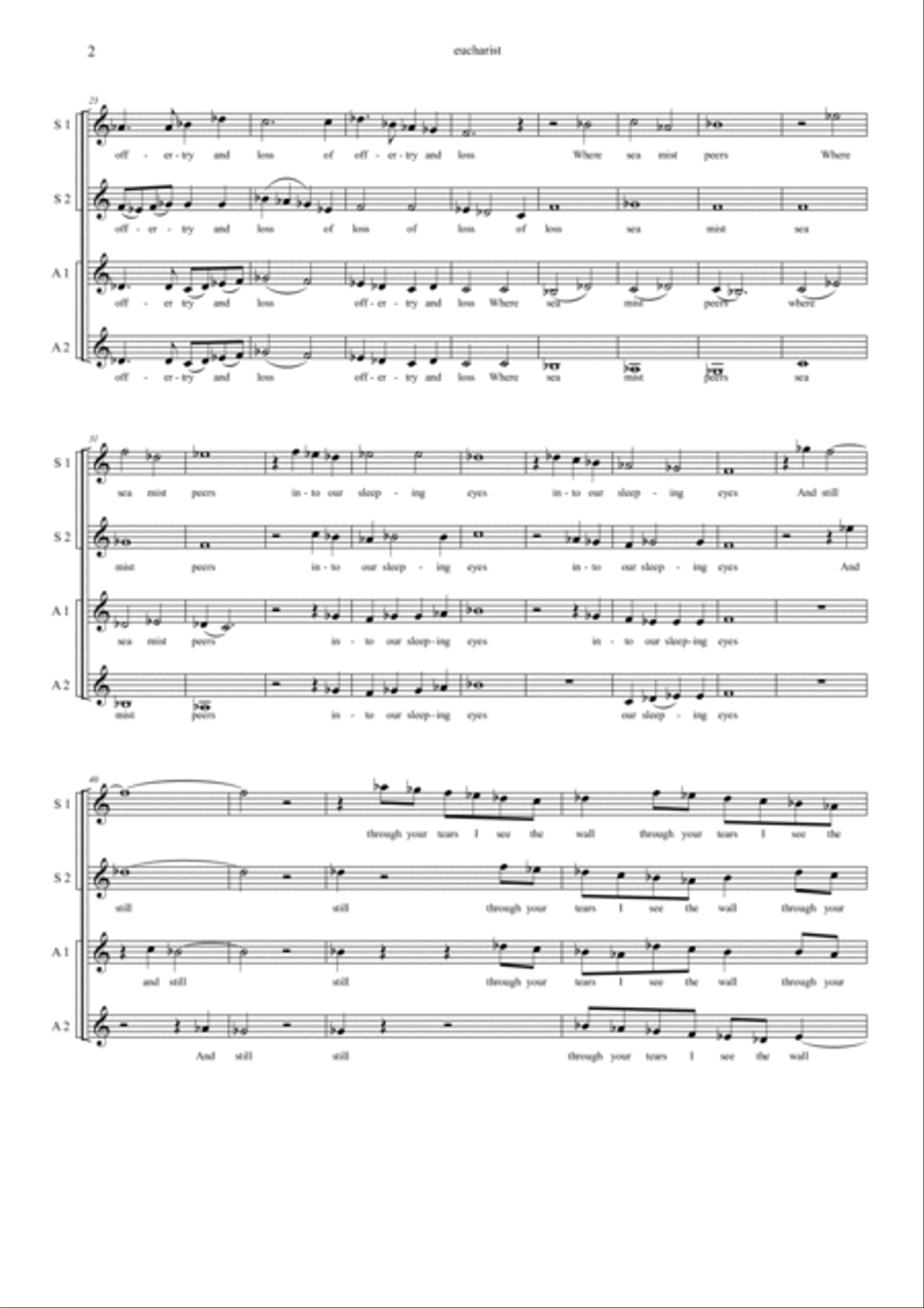 Eucharist Eucharist SSAA scores gallery preview page 2