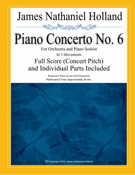 Piano Concerto No. 6, Full Score and Instrument Parts image number null