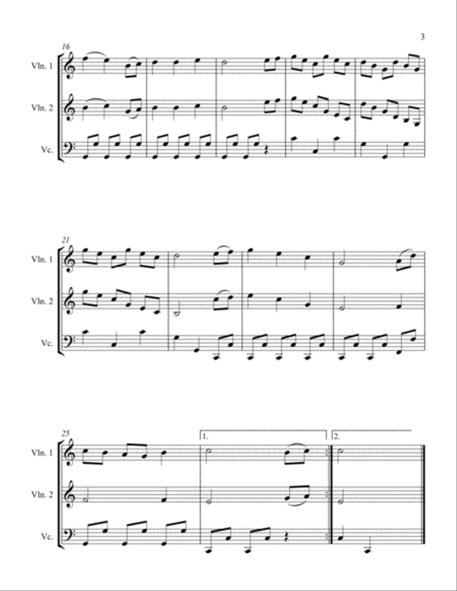 German Dance German Dance String Trio scores gallery preview page 3