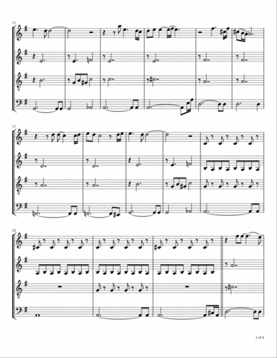 Sail On Woodwind Quartet scores gallery preview page 3