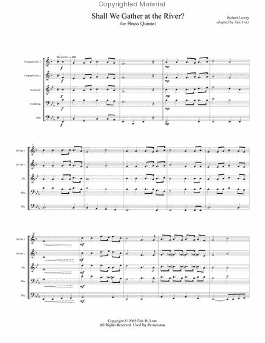 2 Hymns Brass Quintet scores gallery preview page 3