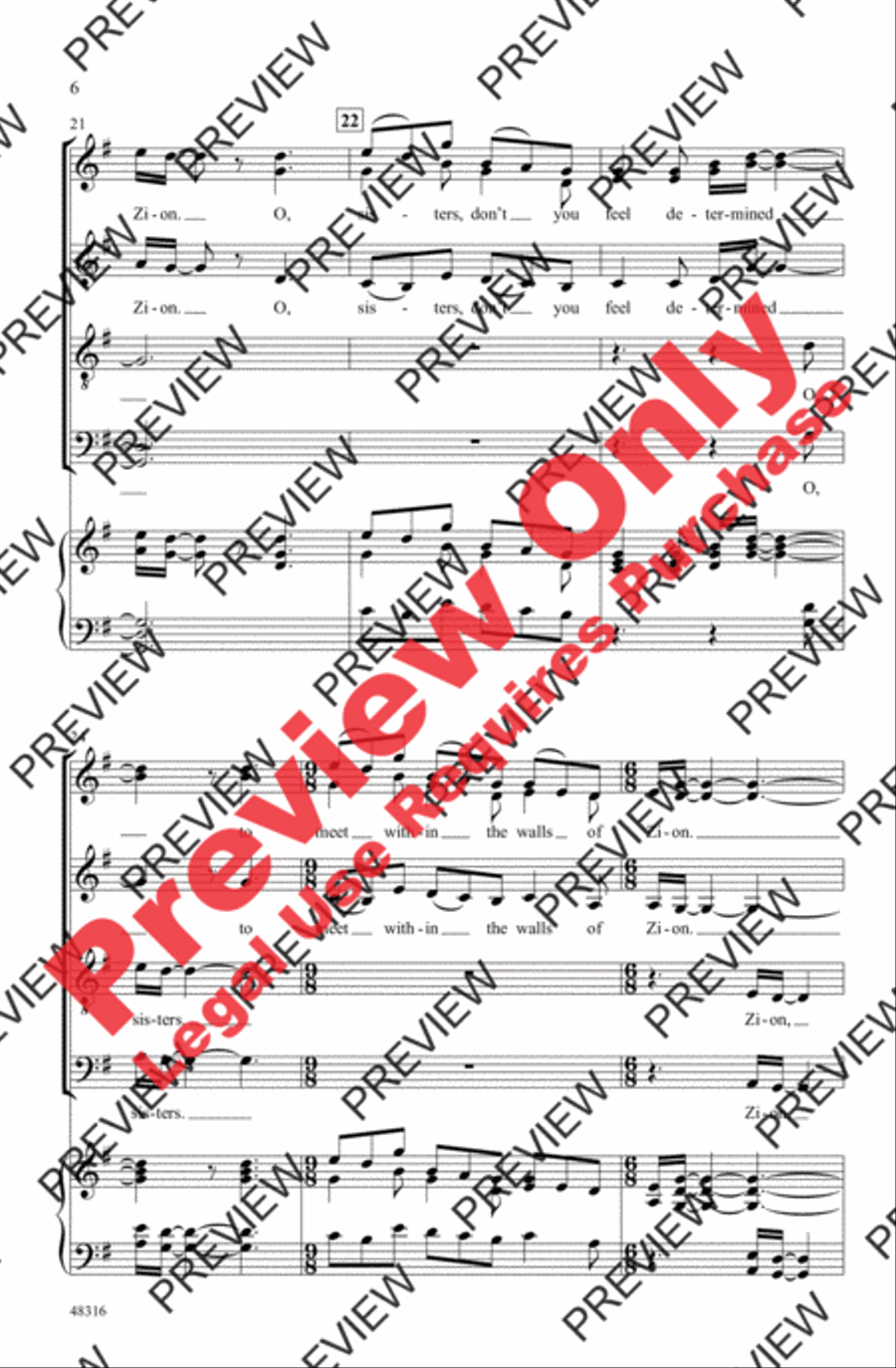 Zion's Walls Zion's Walls 4-Part scores gallery preview page 6