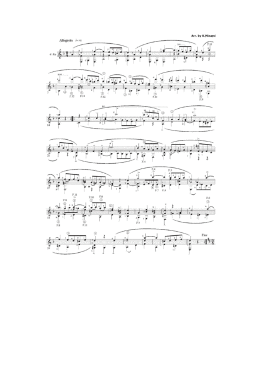Motzart - Mnuetto Symphonies no.40 Mov-3 Acoustic Guitar scores gallery preview page 2