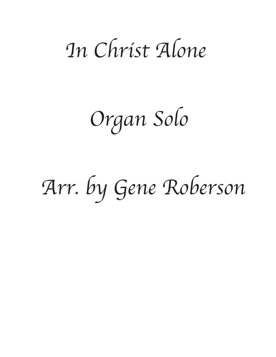 In Christ Alone Organ Solo scores gallery preview page 1